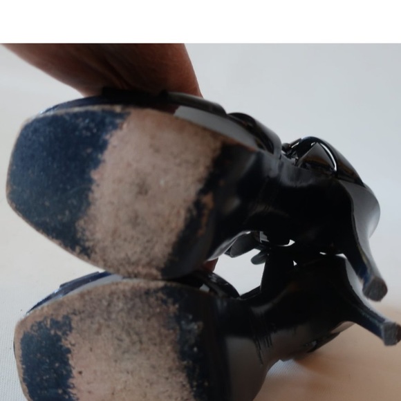 YSL TRIBUTE PATENT LEATHER PLATFORM HEELS 37 Yves Saint Laurent - Picture 5 of 7